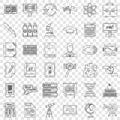 English icons set, outline style Royalty Free Stock Photo