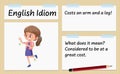 English idiom costs an arm and a leg template