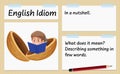 English idiom in a nutshell template