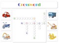 English for kids. Transportation crossword