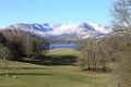 English Lake District National Park, Snow on Cumbrian Mountains.