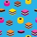 English Licorice Seamless Pattern Colorful Candy Repeat Pattern Background for Textile Design, Fabric Printing, Stationary, Packag