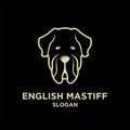 English Mastiff black gold Royalty Free Stock Photo