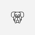 English mastiff vector icon sign symbol