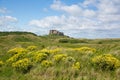 English medieval castle Bamburgh Northumberland north east England Royalty Free Stock Photo