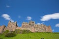 English medieval castle Bamburgh Northumberland north east England UK Royalty Free Stock Photo