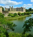 English Medieval Castle with Moat Royalty Free Stock Photo