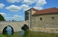 English Medieval Castle with Moat Royalty Free Stock Photo