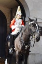 English military guardian on the horse London