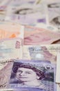 English money background pound notes Royalty Free Stock Photo