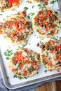 English Muffin Breakfast Pizzas Royalty Free Stock Photo