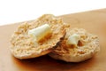 English Muffin and Butter Royalty Free Stock Photo