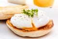 English muffin with egg Royalty Free Stock Photo