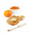 English Muffin with Orange and Marmalade