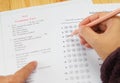 English multiple choice test Royalty Free Stock Photo