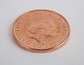 An English one penny coin