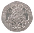 English pence coin