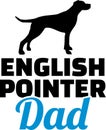 English Pointer dad silhouette Royalty Free Stock Photo