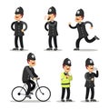 English Policeman Cartoon. Police Officer