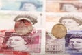English pound coins Royalty Free Stock Photo