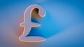 English pound sterling currency symbol close up. Financial theme illustration Royalty Free Stock Photo