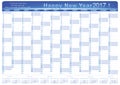 English printable Organizer planner, Calendar 2017. Royalty Free Stock Photo