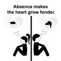 English proverb : Absence makes the heart grow fonder.