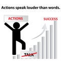 English proverb : Actions speak louder than words. Royalty Free Stock Photo