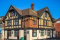 An English pub in mock Tudor style around Canada Water, London Royalty Free Stock Photo