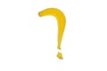 Question mark made of bananas Royalty Free Stock Photo