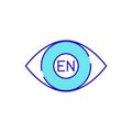 English reading skills RGB color icon
