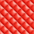 Seamless red leather texture background. English red genuine leather upholstery Royalty Free Stock Photo