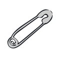 Simple English Safety Pin as Punk Emblem Poster Royalty Free Stock Photo