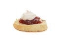 English scone with jam and cream Royalty Free Stock Photo