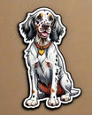 english setter dog sticker decal family friend