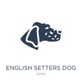 English Setters dog icon. Trendy flat vector English Setters dog Royalty Free Stock Photo