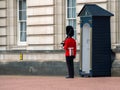 English soldier patrolling at Buckingham Palace Royalty Free Stock Photo