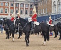 English Soldiers on Horseback Horse guards Parade London Royalty Free Stock Photo