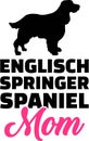 English Springer Spaniel mom silhouette