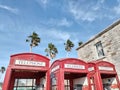 English style telephone booth in Bermuda island