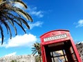 English style telephone booth in Bermuda island