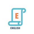 english subject icon. Vector illustration decorative design