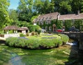 English Summer in the cotswold village Bibury, Gloucestershire, England.