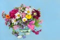 English Summer Flower Herb and Wildflower Arrangement