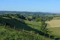 English summer landscape, looking towards Oborne and Sherborne Royalty Free Stock Photo