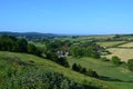 English summer landscape, looking towards Oborne and Sherborne Royalty Free Stock Photo