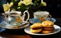 English Tea Time Delights Cookies and Tea Indulgence