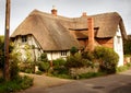 English Thatched Village Cottage Royalty Free Stock Photo