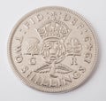 An English two shilling coin dated 1949