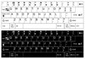 English, us white and black keyboard layout